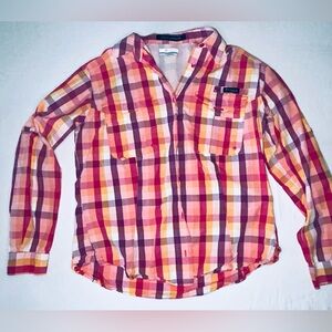 Columbia Women’s Pink Flannel Shirt‎ - Medium - Lightweight